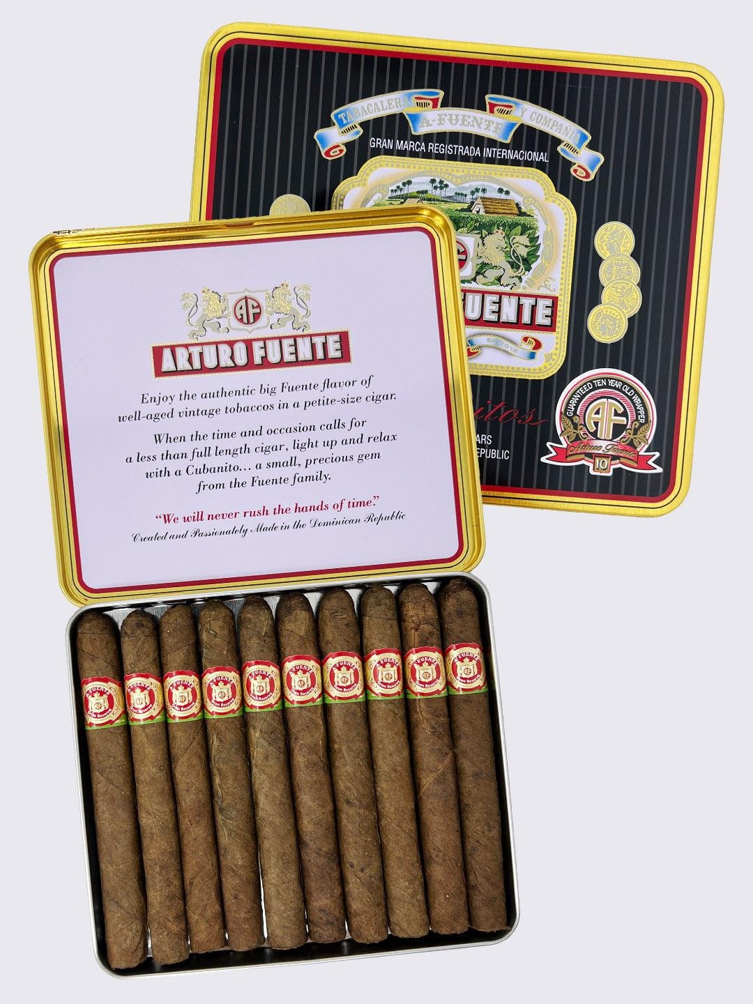 Arturo Fuente Cubanitos Natural Tin of 10 (4.5×32)