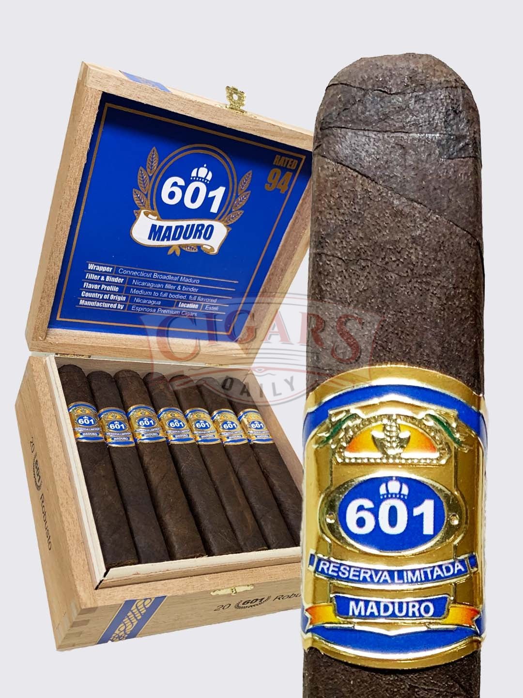 601 Blue Label Maduro Toro (6.2×54)