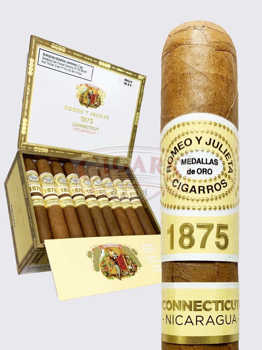 Romeo Y Julieta 1875 Connecticut Nicaragua Bully (5×50)