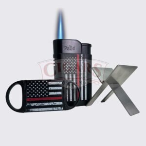Palio Thin Red Line Cigar Accessory Gift Set